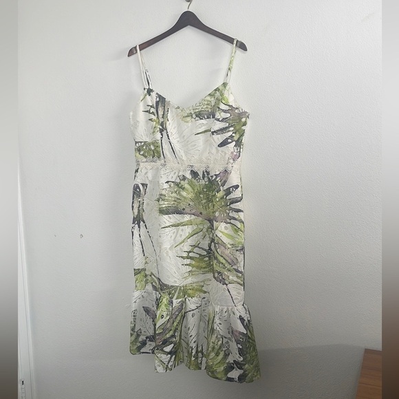 Nwot DRESS THE POPULATION Alea Dress Chartreuse Multi Size Large - Picture 4 of 9